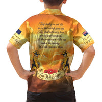 New Zealand And Australia ANZAC Day Family Matching Off Shoulder Short Dress and Hawaiian Shirt Sinai Palestine Campaign Lest We Forget