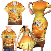New Zealand And Australia ANZAC Day Family Matching Short Sleeve Bodycon Dress and Hawaiian Shirt Sinai Palestine Campaign Lest We Forget