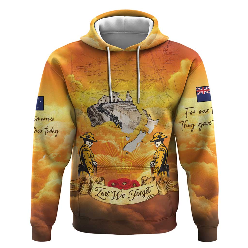 New Zealand And Australia ANZAC Day Hoodie Sinai Palestine Campaign Lest We Forget
