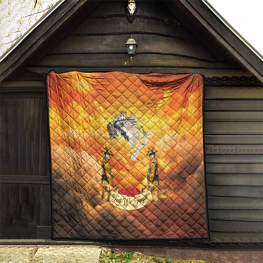 New Zealand And Australia ANZAC Day Quilt Sinai Palestine Campaign Lest We Forget