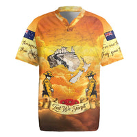 New Zealand And Australia ANZAC Day Rugby Jersey Sinai Palestine Campaign Lest We Forget