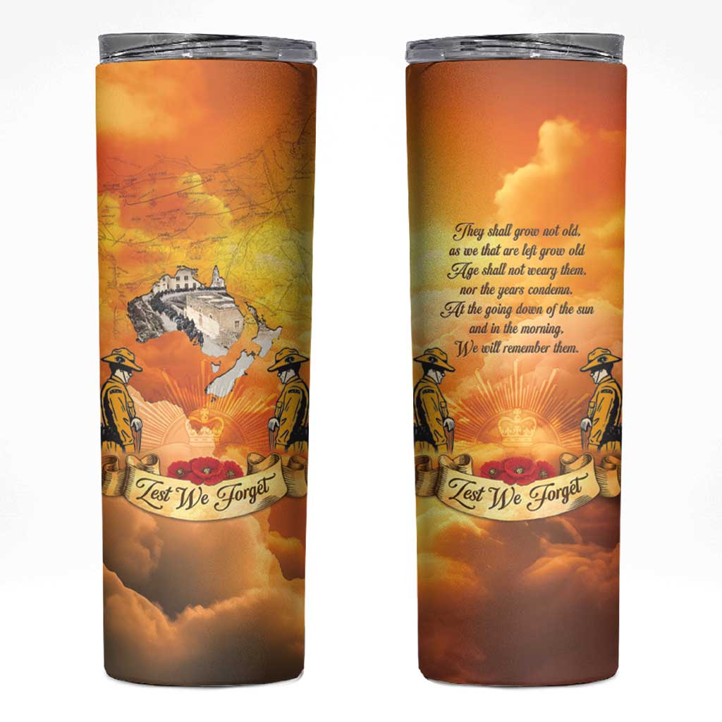 New Zealand And Australia ANZAC Day Skinny Tumbler Sinai Palestine Campaign Lest We Forget