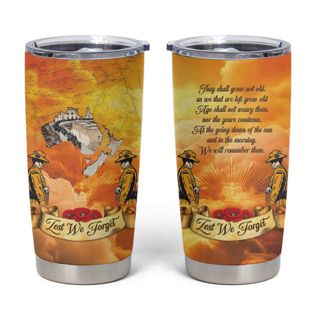New Zealand And Australia ANZAC Day Tumbler Cup Sinai Palestine Campaign Lest We Forget
