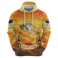 New Zealand And Australia ANZAC Day Zip Hoodie Sinai Palestine Campaign Lest We Forget