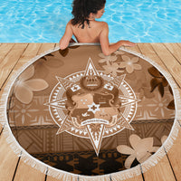 Tonga Emancipation Day Beach Blanket Tongan Kupesi Ngatu Pattern Vintage Style LT05 - Polynesian Pride