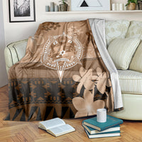 Tonga Emancipation Day Blanket Tongan Kupesi Ngatu Pattern Vintage Style LT05 Brown - Polynesian Pride
