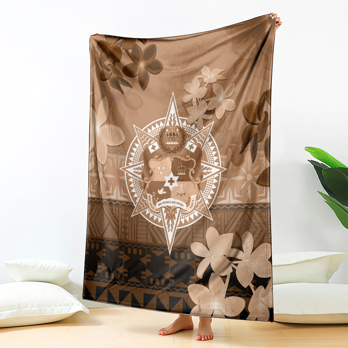 Tonga Emancipation Day Blanket Tongan Kupesi Ngatu Pattern Vintage Style LT05 - Polynesian Pride