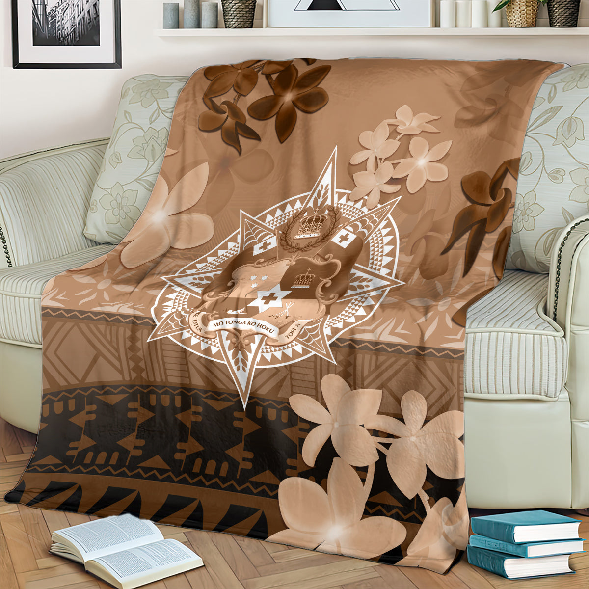 Tonga Emancipation Day Blanket Tongan Kupesi Ngatu Pattern Vintage Style LT05 - Polynesian Pride