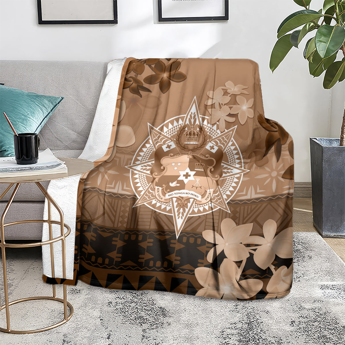 Tonga Emancipation Day Blanket Tongan Kupesi Ngatu Pattern Vintage Style LT05 - Polynesian Pride