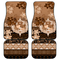 Tonga Emancipation Day Car Mats Tongan Kupesi Ngatu Pattern Vintage Style LT05 - Polynesian Pride