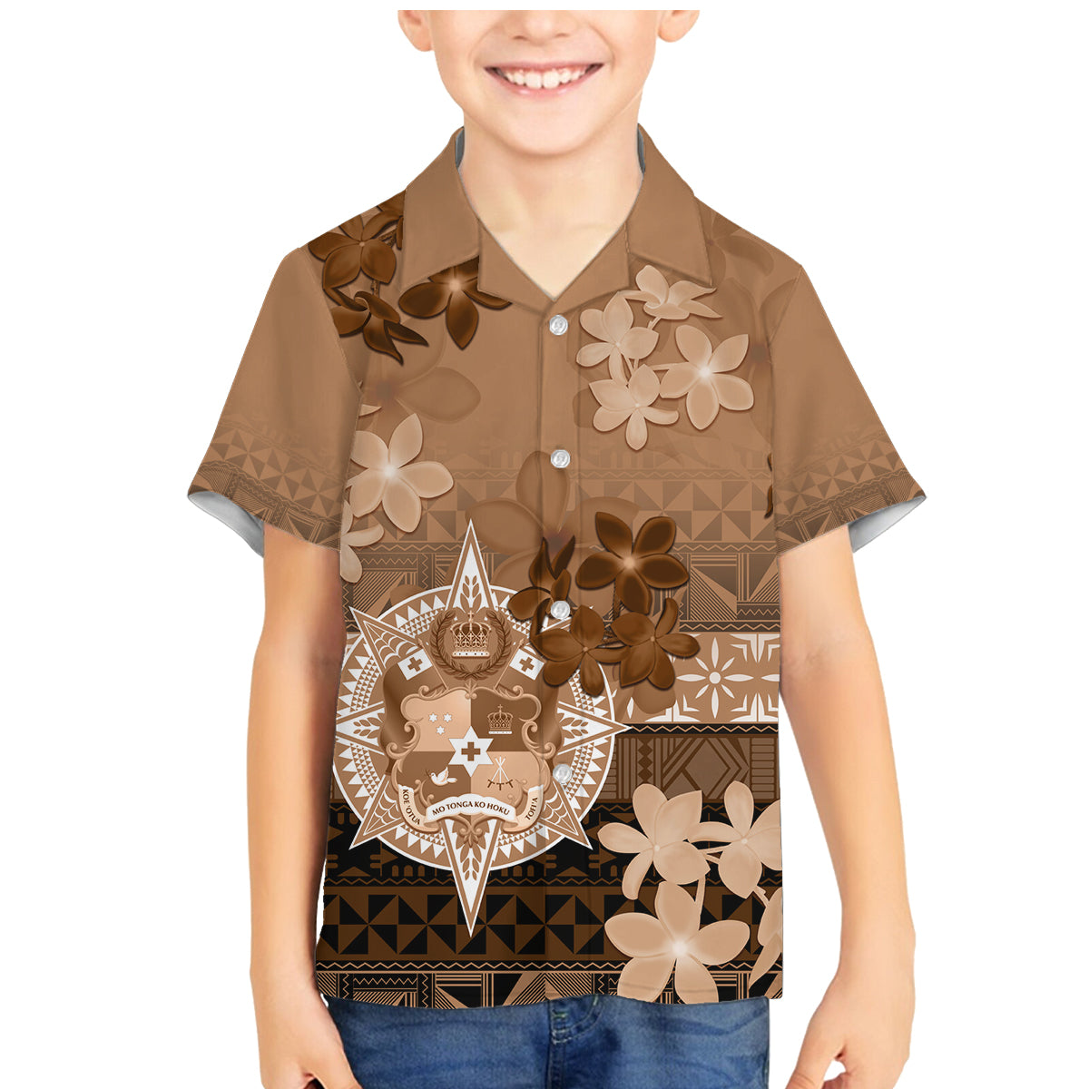 Tonga Emancipation Day Family Matching Mermaid Dress and Hawaiian Shirt Tongan Kupesi Ngatu Pattern Vintage Style