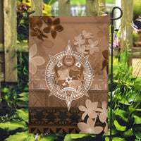 Tonga Emancipation Day Garden Flag Tongan Kupesi Ngatu Pattern Vintage Style LT05 Garden Flag Brown - Polynesian Pride