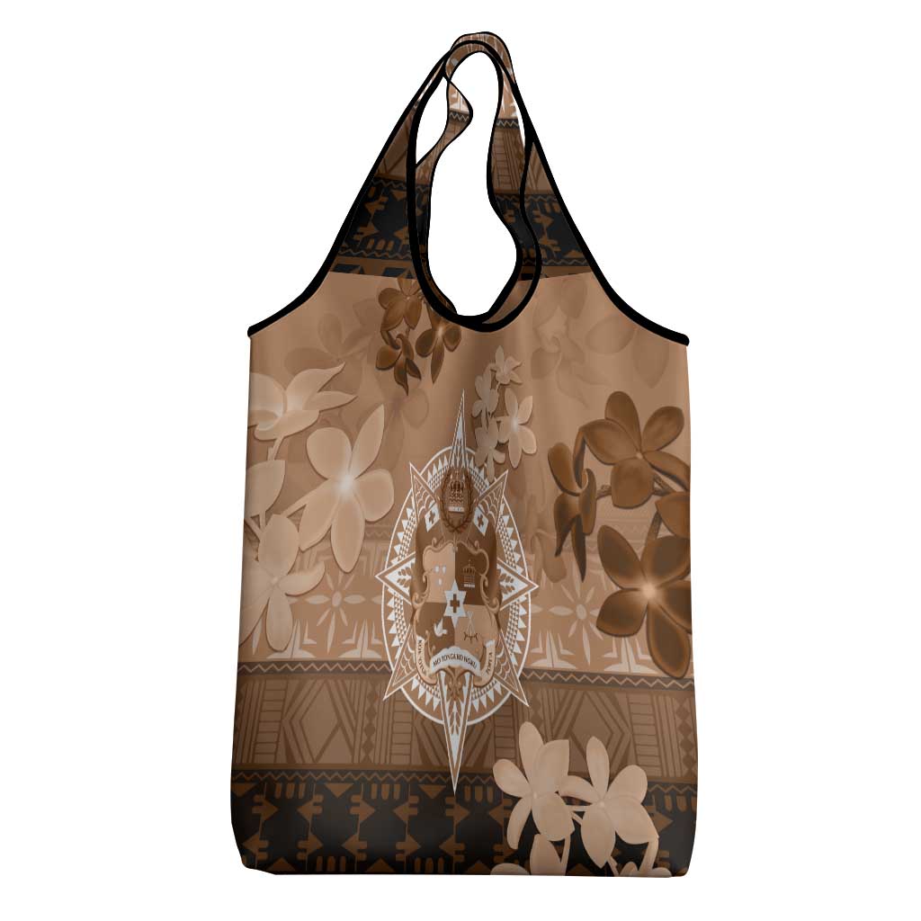 Tonga Emancipation Day Grocery Bag Tongan Kupesi Ngatu Pattern Vintage Style LT05 - Polynesian Pride