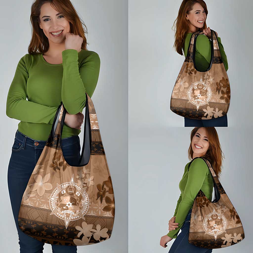 Tonga Emancipation Day Grocery Bag Tongan Kupesi Ngatu Pattern Vintage Style LT05 - Polynesian Pride