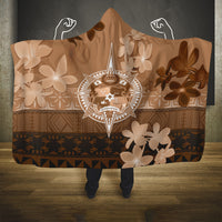 Tonga Emancipation Day Hooded Blanket Tongan Kupesi Ngatu Pattern Vintage Style LT05 One Size Brown - Polynesian Pride