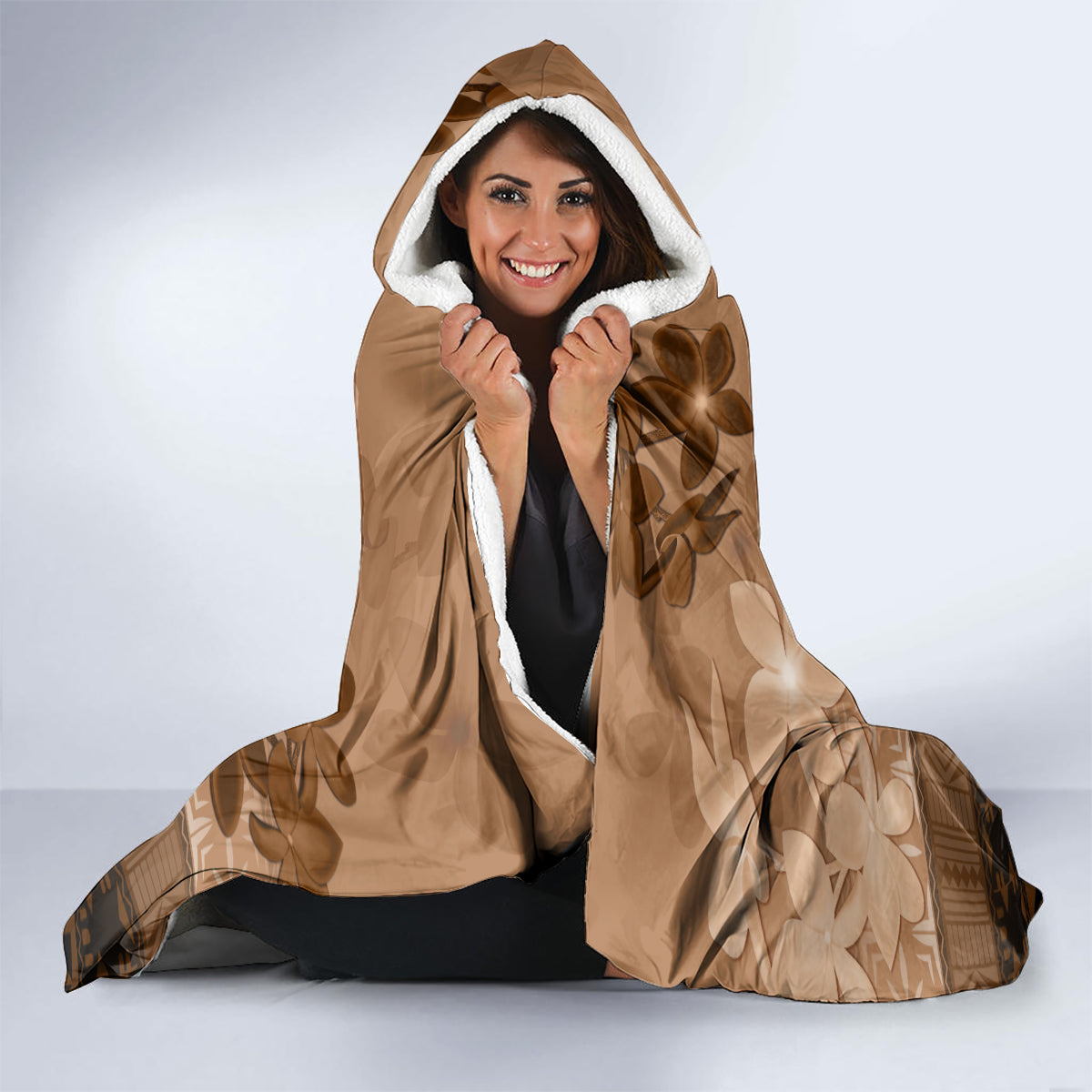 Tonga Emancipation Day Hooded Blanket Tongan Kupesi Ngatu Pattern Vintage Style LT05 - Polynesian Pride