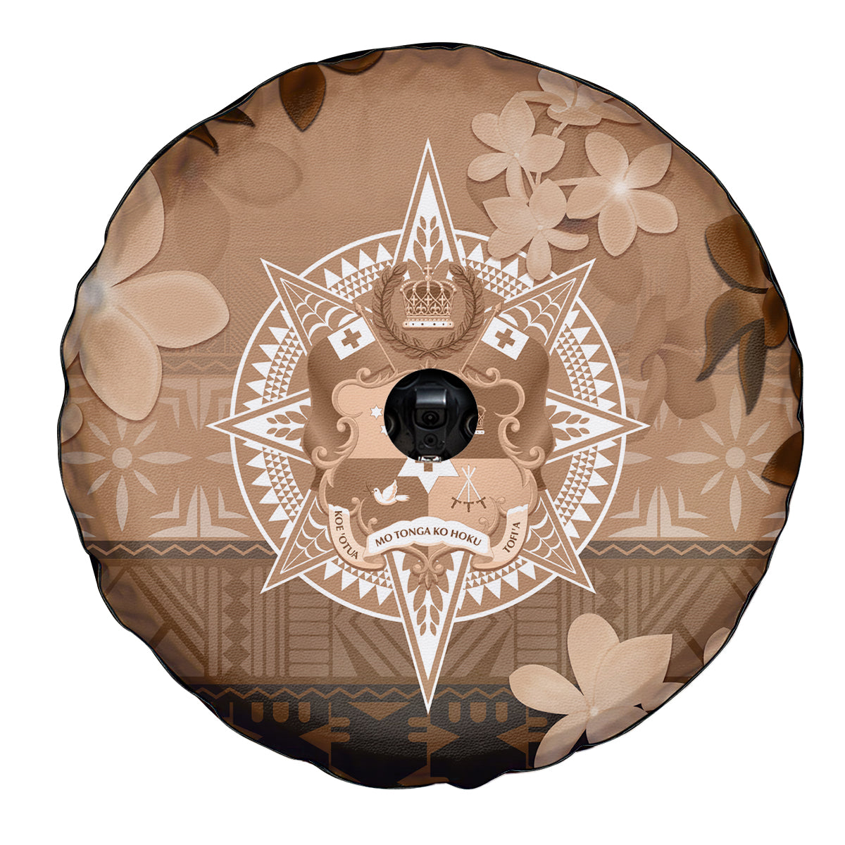 Tonga Emancipation Day Spare Tire Cover Tongan Kupesi Ngatu Pattern Vintage Style LT05 - Polynesian Pride