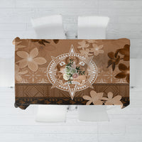 Tonga Emancipation Day Tablecloth Tongan Kupesi Ngatu Pattern Vintage Style LT05 Brown - Polynesian Pride