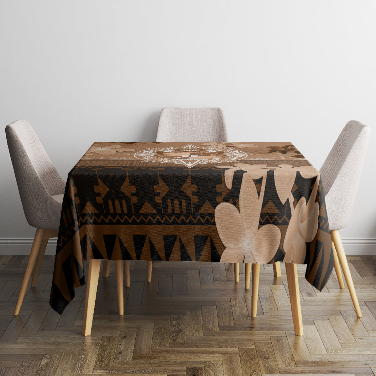 Tonga Emancipation Day Tablecloth Tongan Kupesi Ngatu Pattern Vintage Style LT05 - Polynesian Pride
