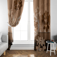 Tonga Emancipation Day Window Curtain Tongan Kupesi Ngatu Pattern Vintage Style LT05 - Polynesian Pride