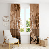 Tonga Emancipation Day Window Curtain Tongan Kupesi Ngatu Pattern Vintage Style LT05 - Polynesian Pride