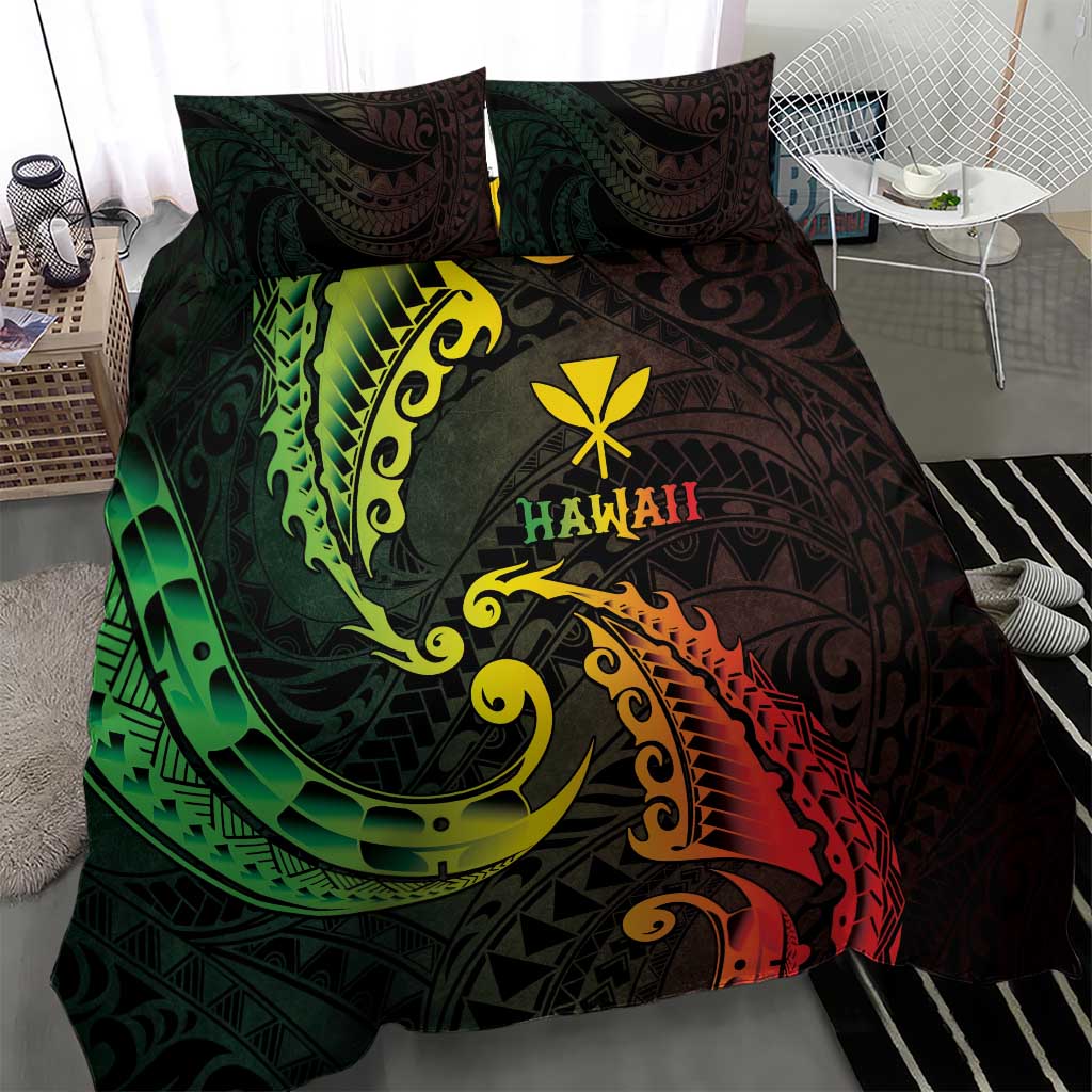 AAPI Heritage Month Bedding Set Kanaka Maoli Polynesian Tribal Wave