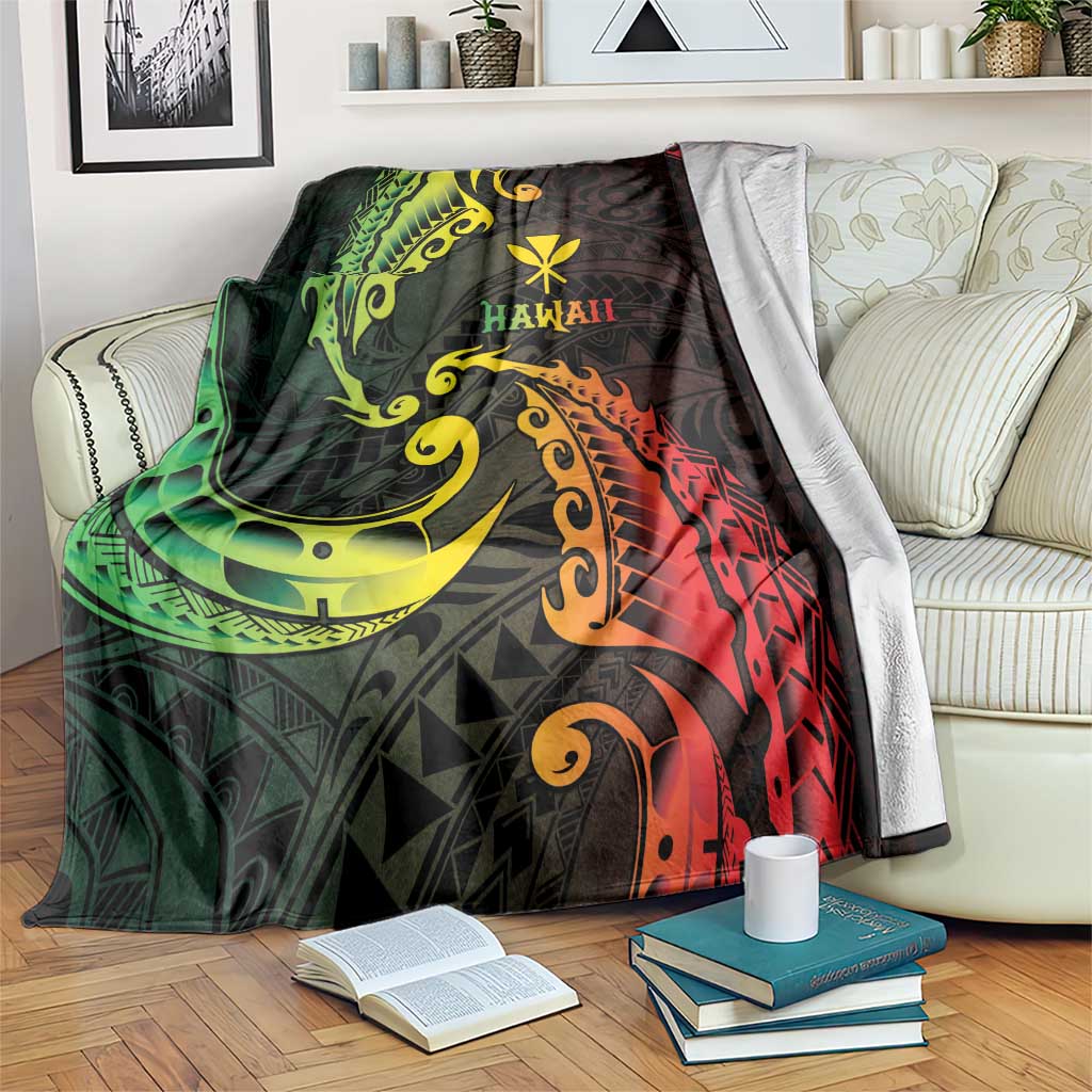 AAPI Heritage Month Blanket Kanaka Maoli Polynesian Tribal Wave