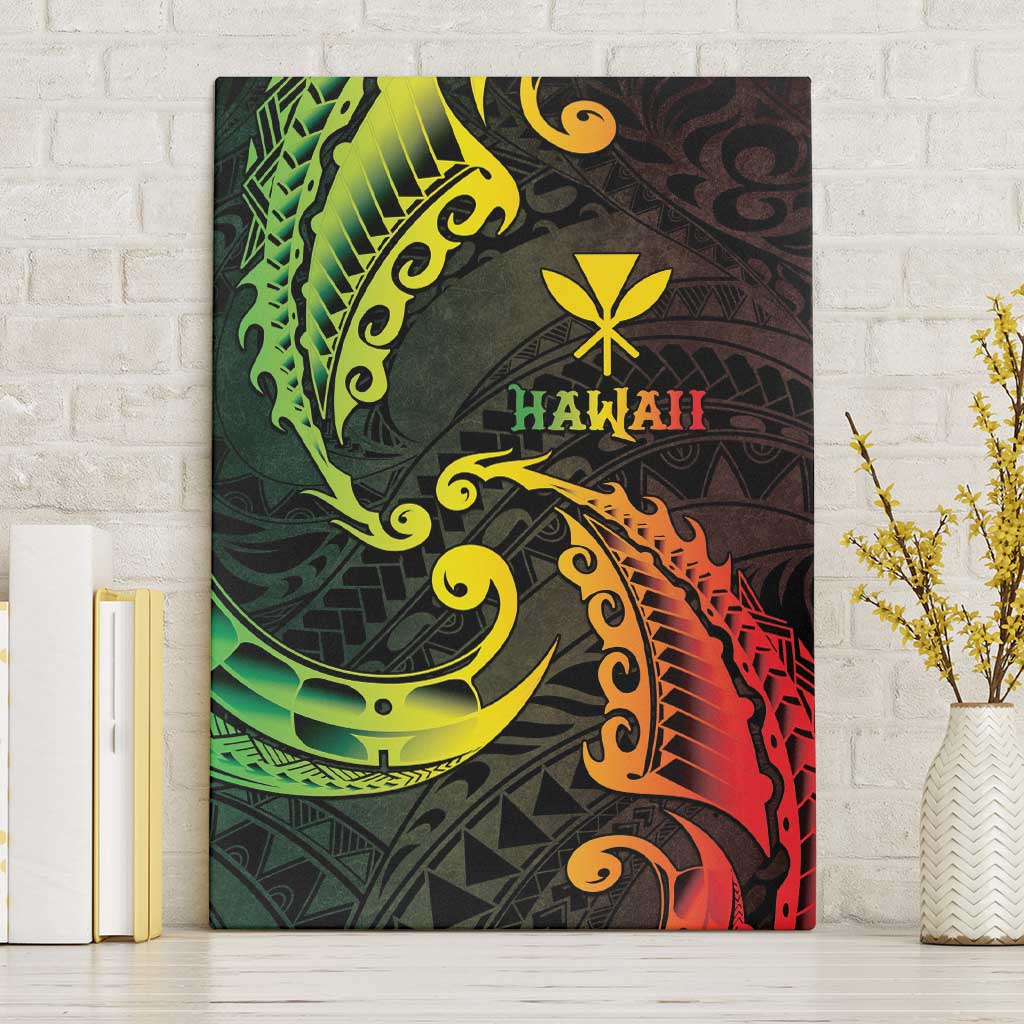 AAPI Heritage Month Canvas Wall Art Kanaka Maoli Polynesian Tribal Wave