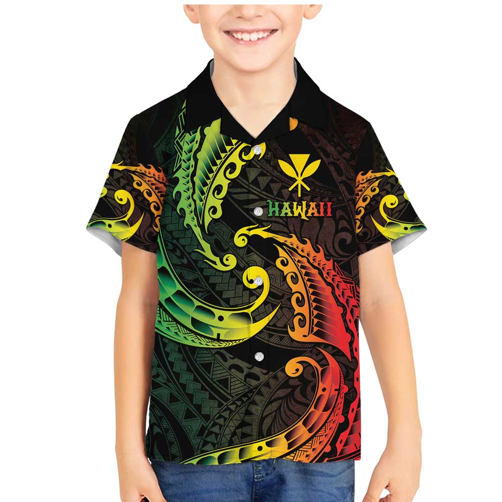 AAPI Heritage Month Family Matching Mermaid Dress and Hawaiian Shirt Kanaka Maoli Polynesian Tribal Wave