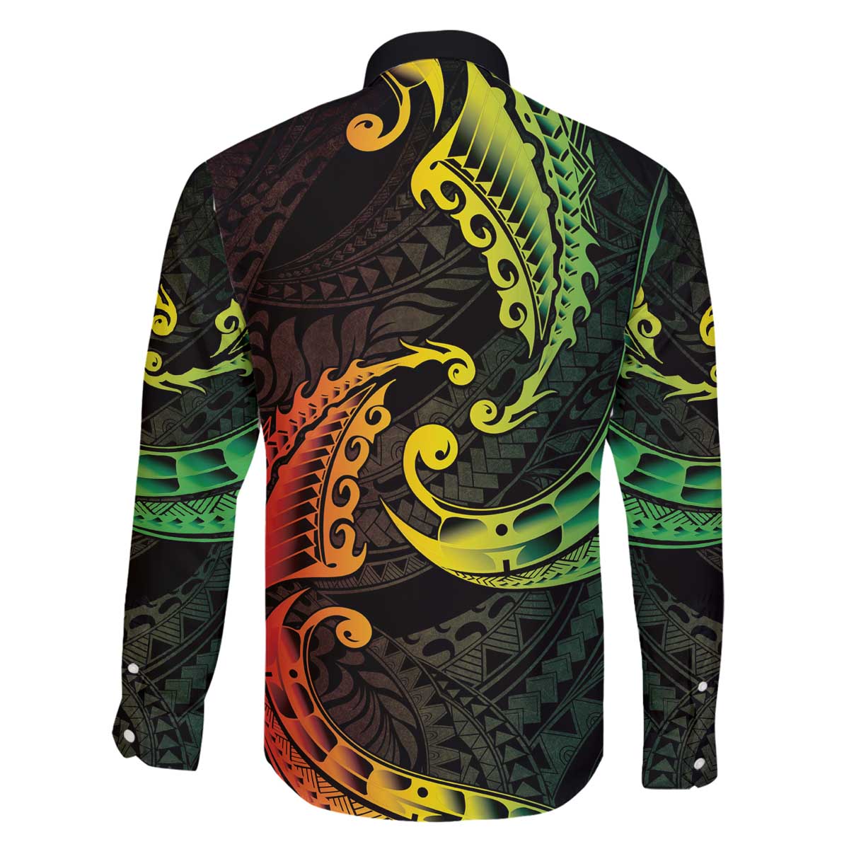 AAPI Heritage Month Family Matching Off The Shoulder Long Sleeve Dress and Hawaiian Shirt Kanaka Maoli Polynesian Tribal Wave