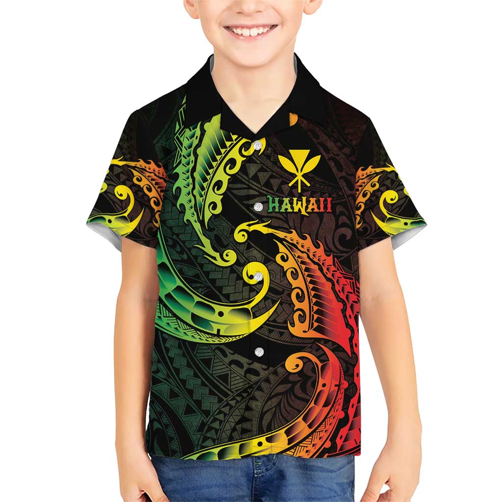 AAPI Heritage Month Family Matching Short Sleeve Bodycon Dress and Hawaiian Shirt Kanaka Maoli Polynesian Tribal Wave