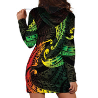 AAPI Heritage Month Hoodie Dress Kanaka Maoli Polynesian Tribal Wave