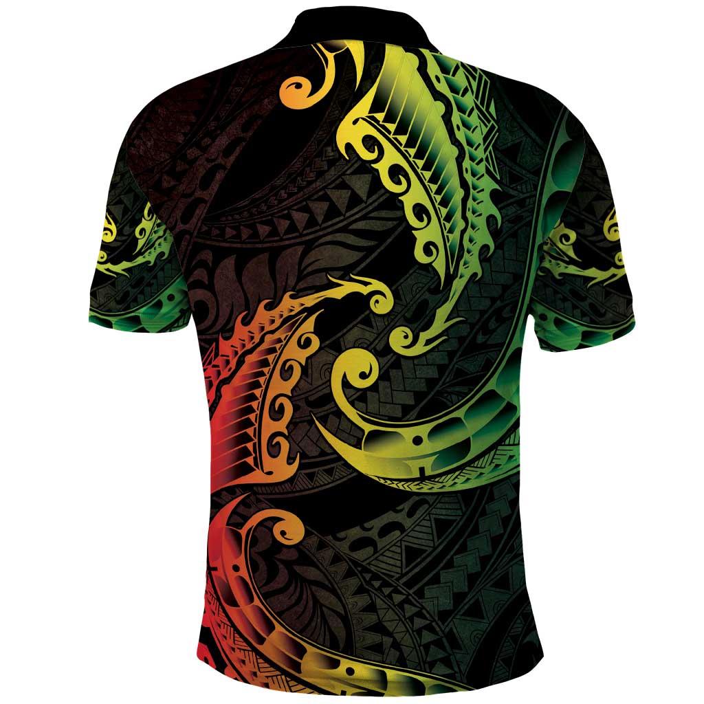 AAPI Heritage Month Polo Shirt Kanaka Maoli Polynesian Tribal Wave