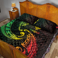 AAPI Heritage Month Quilt Bed Set Kanaka Maoli Polynesian Tribal Wave