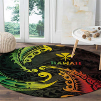 AAPI Heritage Month Round Carpet Kanaka Maoli Polynesian Tribal Wave