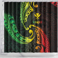 AAPI Heritage Month Shower Curtain Kanaka Maoli Polynesian Tribal Wave