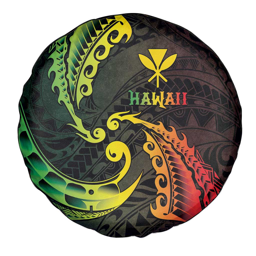 AAPI Heritage Month Spare Tire Cover Kanaka Maoli Polynesian Tribal Wave