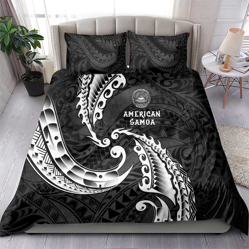 AAPI Heritage Month Bedding Set American Samoa Polynesian Tribal Wave