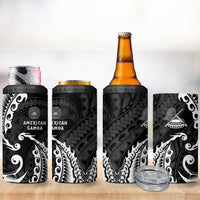 AAPI Heritage Month 4 in 1 Can Cooler Tumbler American Samoa Polynesian Tribal Wave