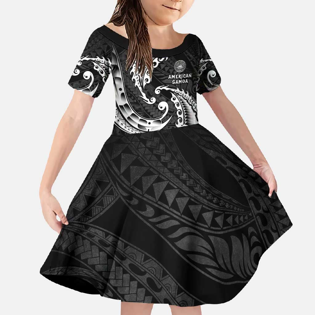 AAPI Heritage Month Family Matching Long Sleeve Bodycon Dress and Hawaiian Shirt American Samoa Polynesian Tribal Wave