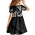 AAPI Heritage Month Family Matching Long Sleeve Bodycon Dress and Hawaiian Shirt American Samoa Polynesian Tribal Wave