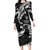 AAPI Heritage Month Family Matching Long Sleeve Bodycon Dress and Hawaiian Shirt American Samoa Polynesian Tribal Wave