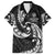 AAPI Heritage Month Family Matching Off The Shoulder Long Sleeve Dress and Hawaiian Shirt American Samoa Polynesian Tribal Wave