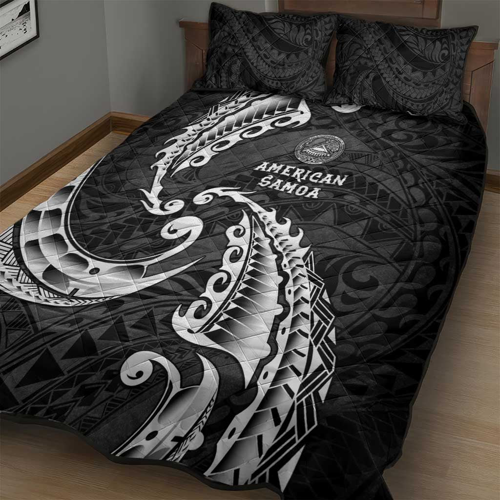 AAPI Heritage Month Quilt Bed Set American Samoa Polynesian Tribal Wave