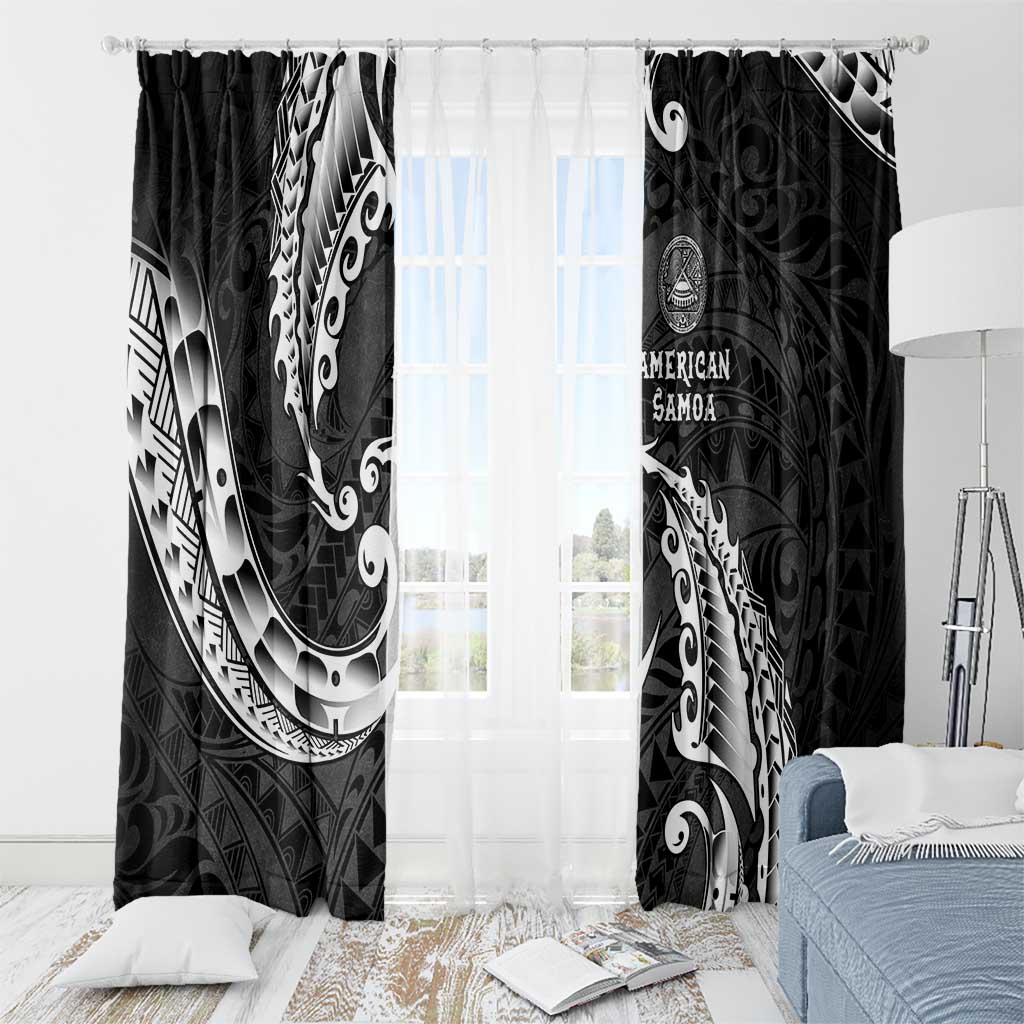 AAPI Heritage Month Window Curtain American Samoa Polynesian Tribal Wave