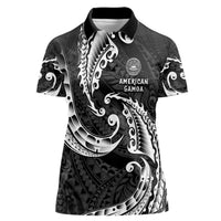 AAPI Heritage Month Women Polo Shirt American Samoa Polynesian Tribal Wave
