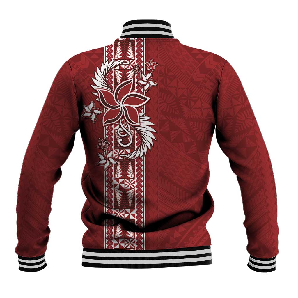 Tonga Language Week Baseball Jacket Malo e Lelei Kupesi Ngatu Pattern LT05 - Polynesian Pride