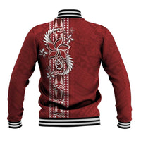 Tonga Language Week Baseball Jacket Malo e Lelei Kupesi Ngatu Pattern LT05 - Polynesian Pride