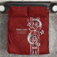 Tonga Language Week Bedding Set Malo e Lelei Kupesi Ngatu Pattern LT05 Red - Polynesian Pride