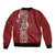 Tonga Language Week Bomber Jacket Malo e Lelei Kupesi Ngatu Pattern